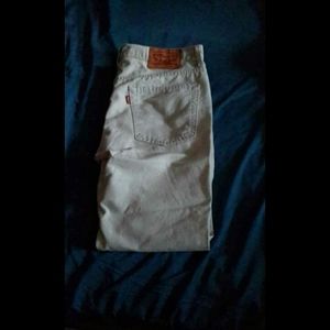 Men's Levi's 513 Jeans Khaki 32W 30L Reg Fit/Cut